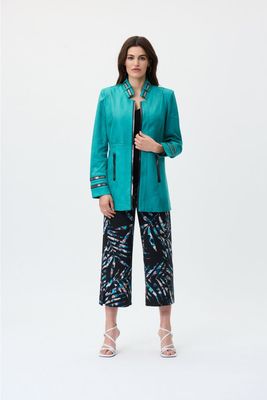 Joseph ribkoff turkoosi keinonahka jakku