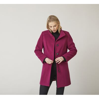 Junge fuksianpunainen villakangastakki