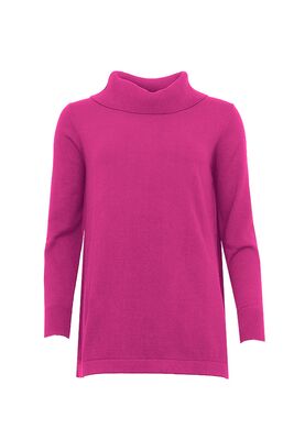 STI fuksian sävyinen puuvillaneule