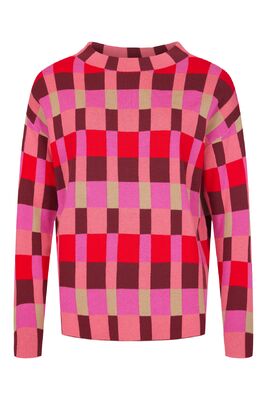 Ruutukuosinen värikäs neule