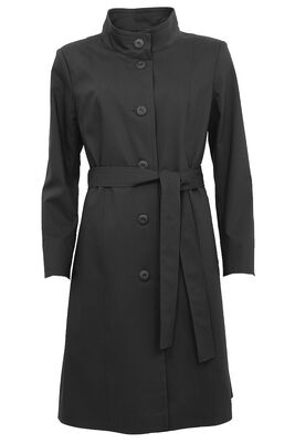 STI musta trenssitakki pystykauluksella