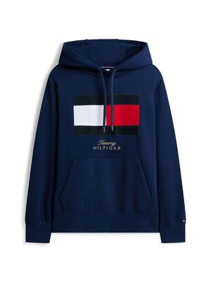 Tommy Hilfiger tummansininen lippulogollinen collegehuppari