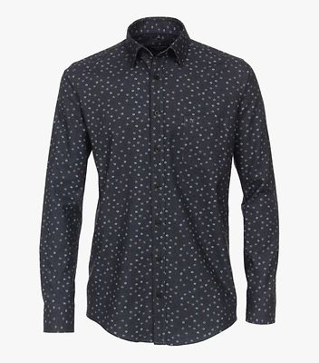 Casamoda harmaa kuviollinen flanellipaita