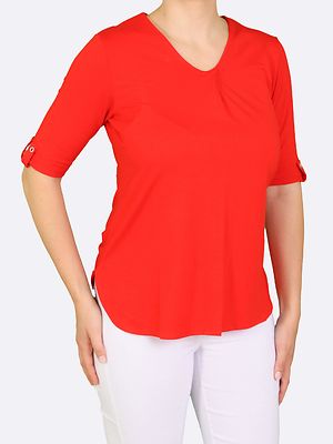 Lea H punainen lyhythihainen pusero