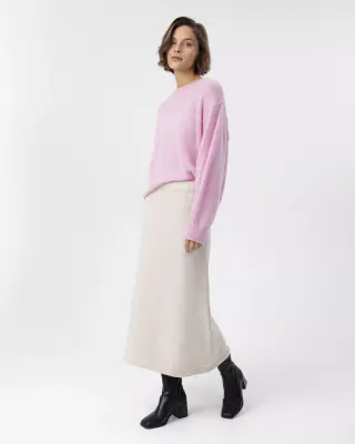 Holebrook vaaleanpunainen mohair neulepusero