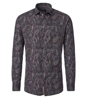 Venti harmaa paisley kuviollinen modern fit kauluspaita