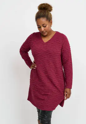 Pont Neuf viininpunainen A-linjainen tunika