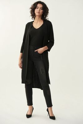 Joseph ribkoff musta niittisomisteinen neuletakki