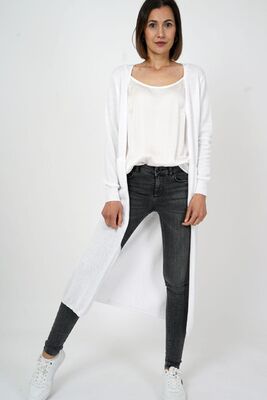 M.X.O valkoinen pitkä neuletakki