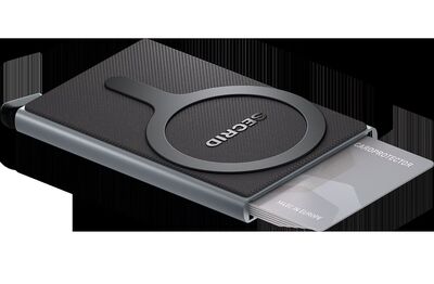 Secrid siniharmaa korttien turvakotelo Iphone yhteensopiva