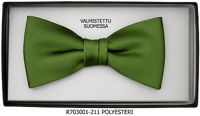 Matex tumma oliivinvihreä rusetti ja taskuliina