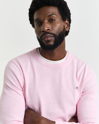 Gant vaaleanpunainen o-aukkoinen puuvillaneulepusero