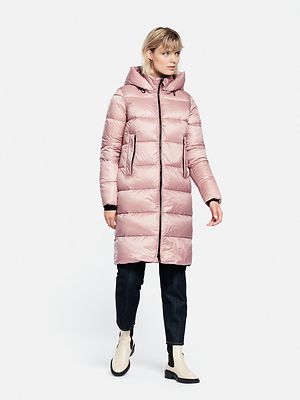 Reset roosan sävyinen untuvatakki