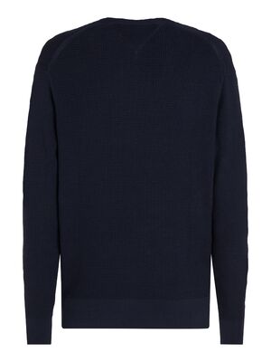 Tommy Hilfiger tummansininen puuvillaneule