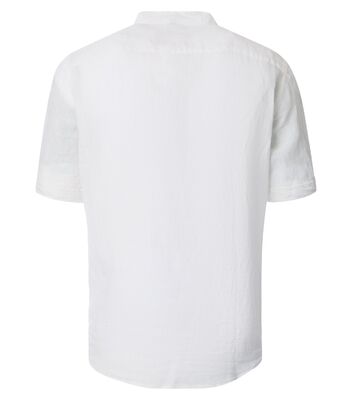 Casamoda valkoinen väljä lyhythihainen pystykaulus pellavapaita