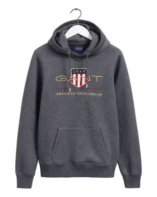 Gant tummanharmaa collegehuppari