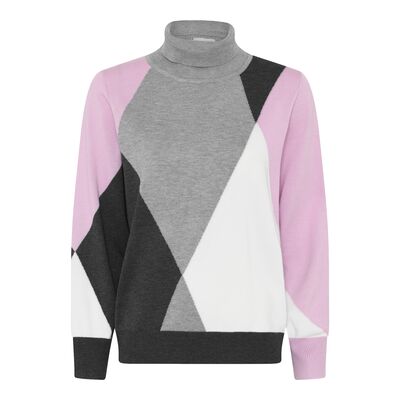 Micha roosa harmaa pooloneule