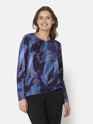 Signature sininen kuviollinen trikoopusero