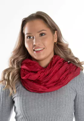 Lasessor punainen silkkituubihuivi