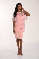 Frank Lyman persikan sävyinen kerroksellinen juhlamekko