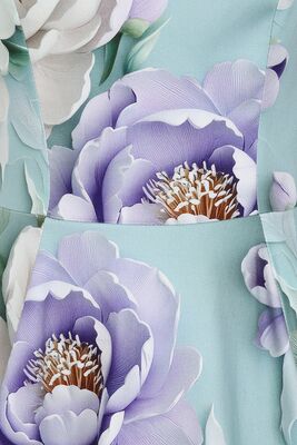 Hearts & Roses kellohelmamekko salvianvihreän ja violetin sävyissä