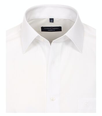Casamoda valkoinen väljä modern fit kauluspaita