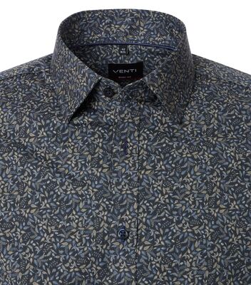 Venti vihreäkuviollinen slim fit pitkähihainen kauluspaita