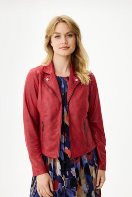 In Front punainen keinonahka jakku