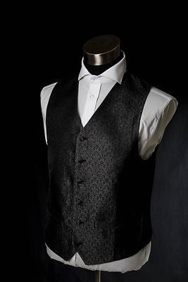 Matex tummanharmaa kuviollinen juhlaliivi