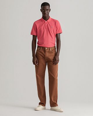 Gant korallin sävyinen pikeepaita