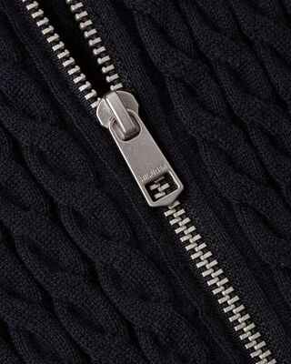 Tommy Hilfiger tummansininen neuletakki vetoketjulla