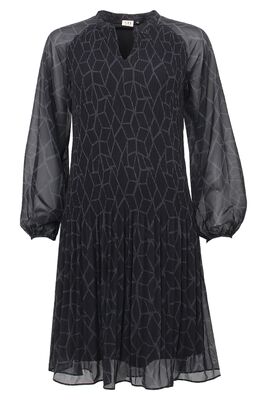 STI musta harmaakuvioinen sifonkimekko