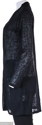 M.X.O musta läpikuultava neuletakki