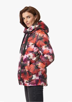 Frandsen raikas kukkakuvioinen talvitakki