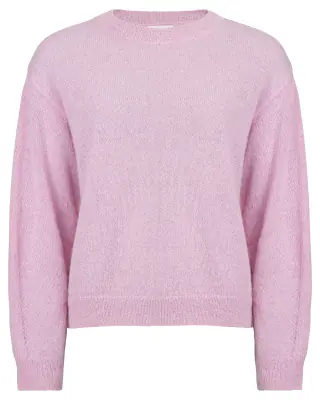 Holebrook vaaleanpunainen mohair neulepusero