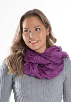 Lasessor luumun sävyinen silkkituubihuivi