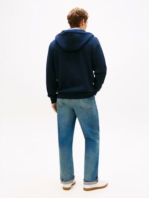 Tommy Hilfiger tummansininen hupullinen collegetakki