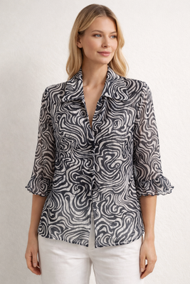 Shenina kotimainen sini-valkoinen jakku