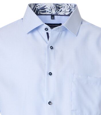 Casamoda vaaleansininen comfort fit lyhythihainen kauluspaita