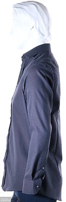 Venti musta modern fit kauluspaita