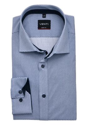 Venti siniharmaa body fit kauluspaita