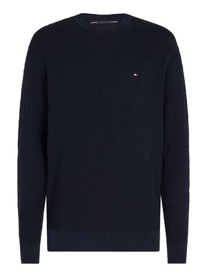 Tommy Hilfiger tummansininen puuvillaneule