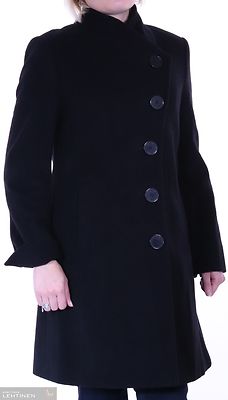 Gerry Weber musta suoralinjainen villakangastakki