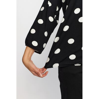 2-Biz mustavalkoinen trikoopusero