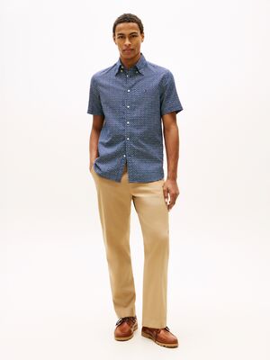 Tommy Hilfiger tummansininen lyhythihainen regular fit paita