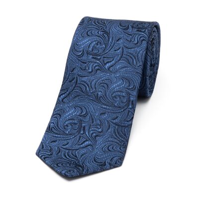 Matex sininen kuviollinen silkkisolmio