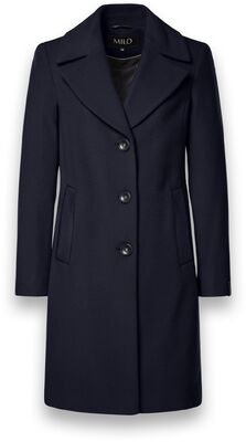 Milo tummansininen klassinen villakangastakki