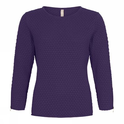 Skovhuus violetti puuvillaneule