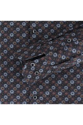 Venti sininen kuviollien kauluspaita modern fit mitoituksella