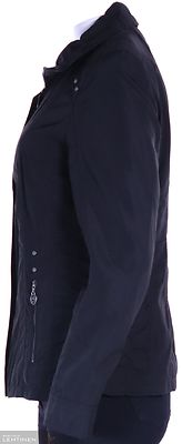 Lebekin musta vuorellinen kevättakki